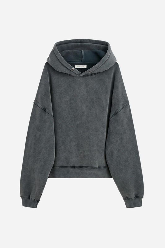 Hood Sweat Antracite Washed