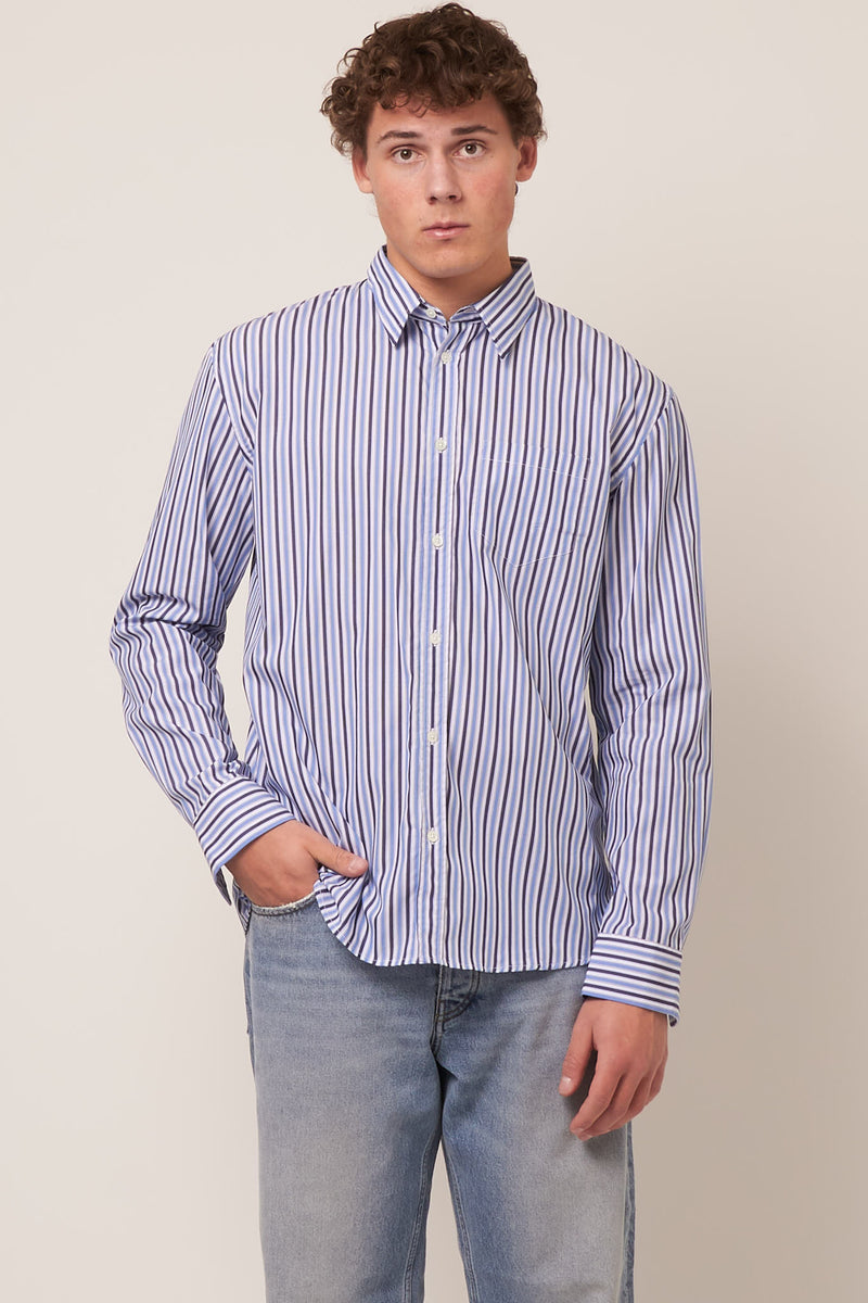 Brook Shirt Blue/White/Navy Stripe