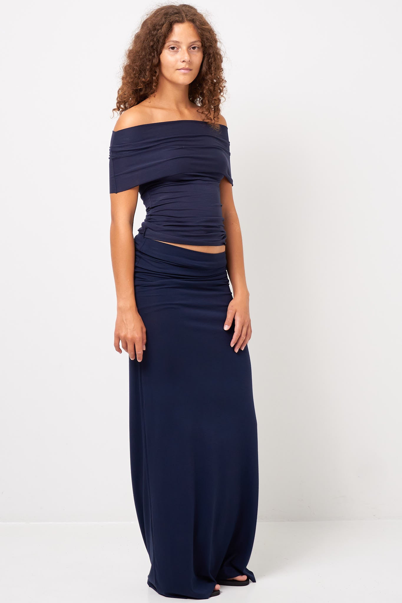 S/S Off-Shoulder Top Navy