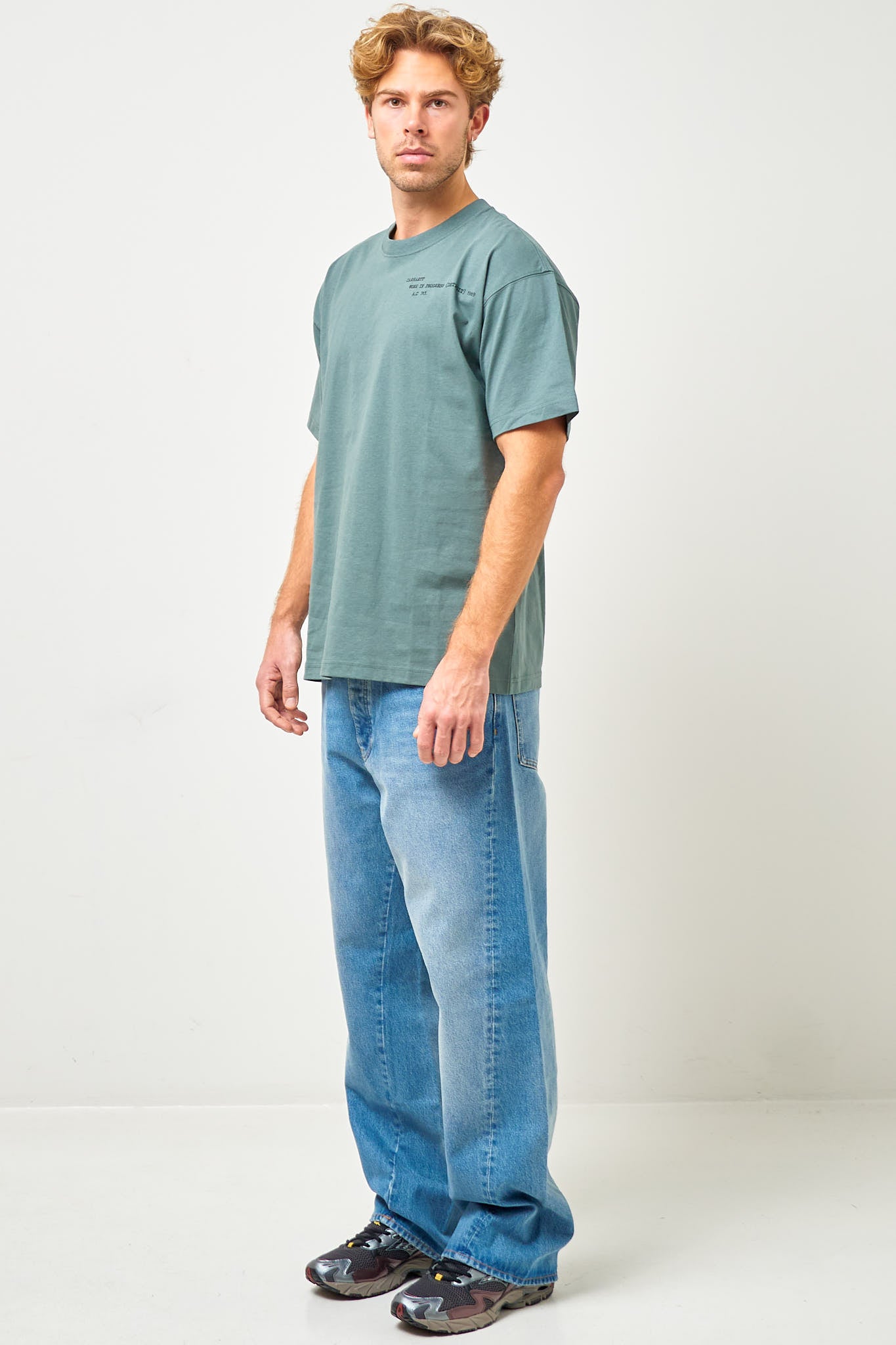 S/S Punched T-Shirt Velvet Green