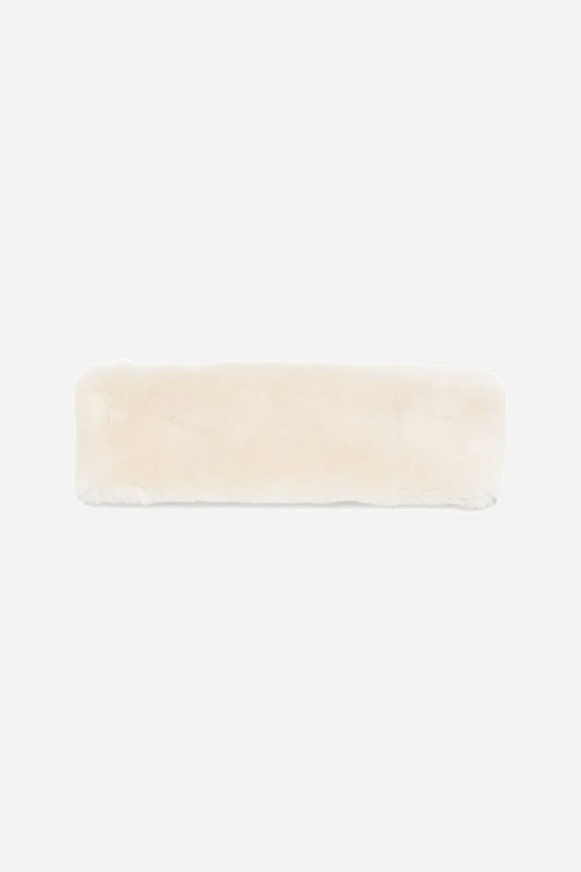 Shearling Headband Ecru