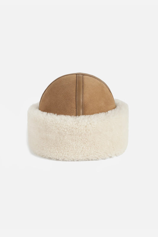 Shearling Winter Hat Biscuit