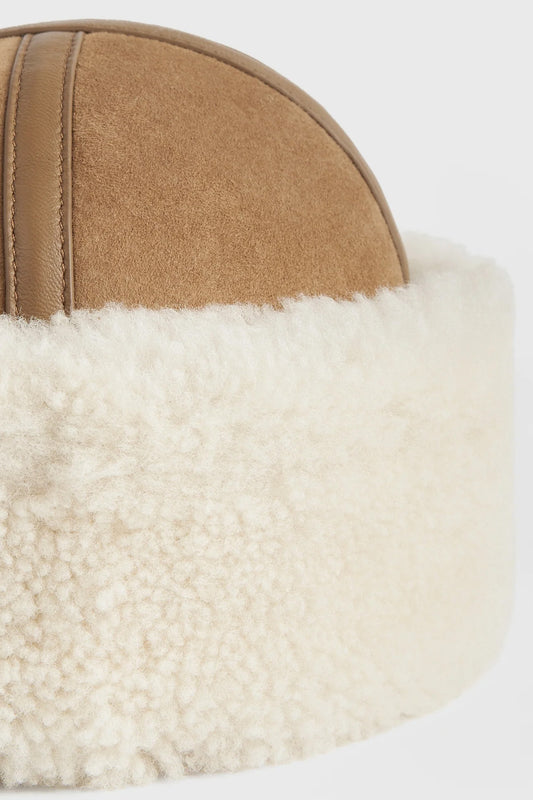 Shearling Winter Hat Biscuit