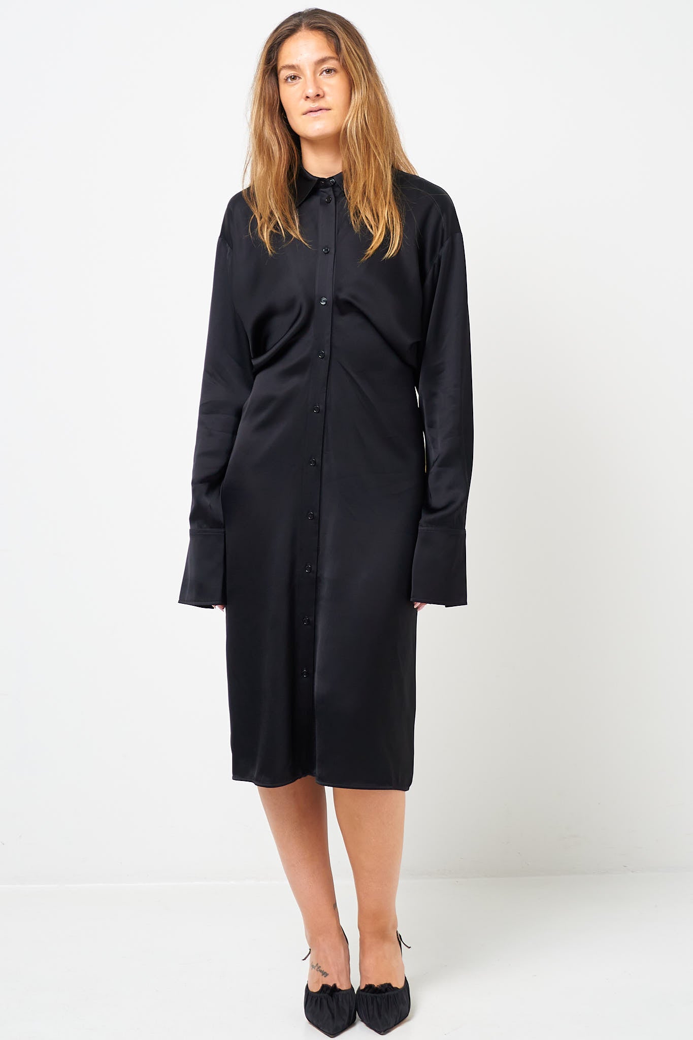 Slouch Shirtdress Black