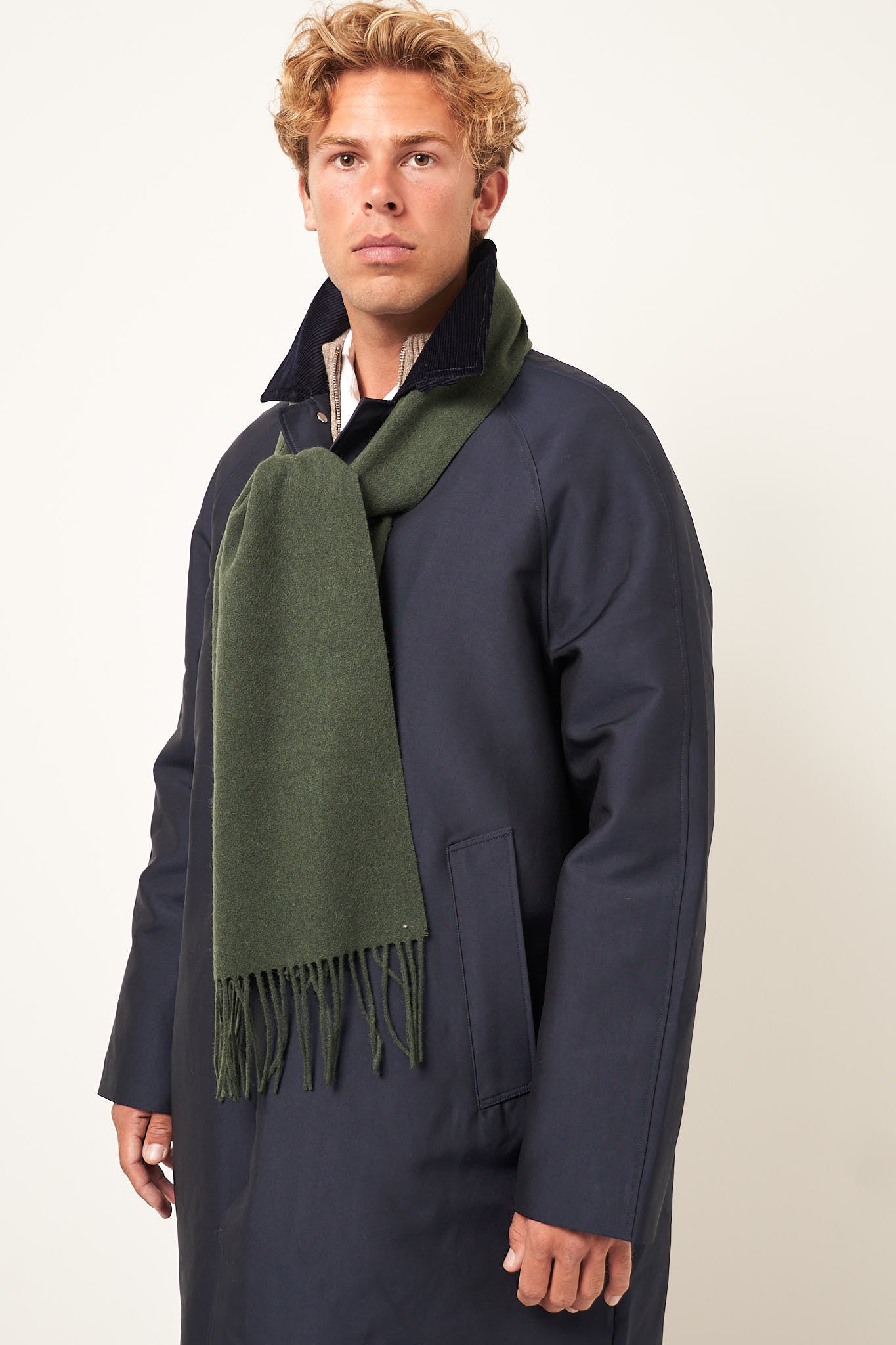 Soft Wool Scarf Pine Green