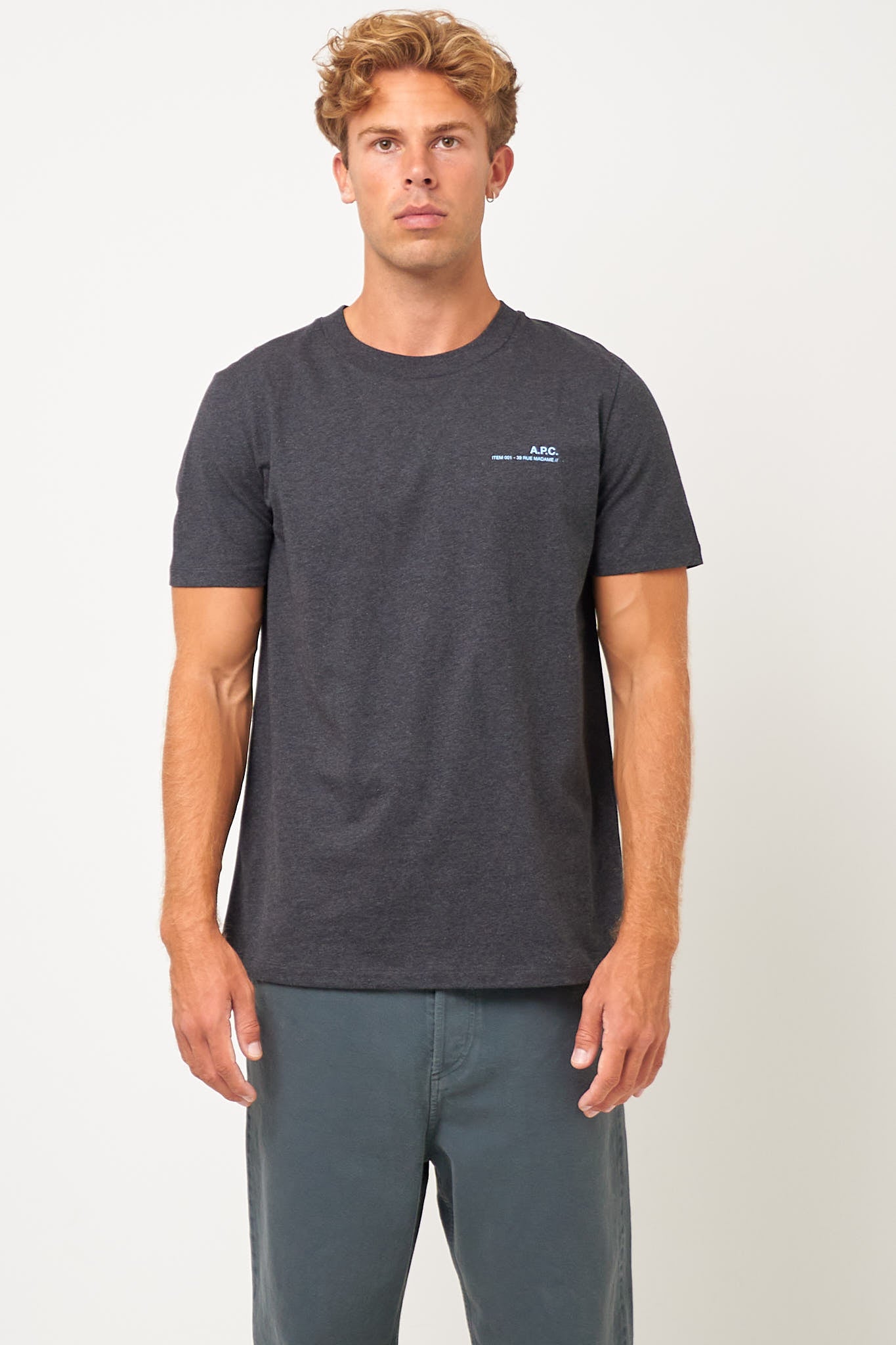 Standard APC T-Shirt Anthracite Grey/Blue