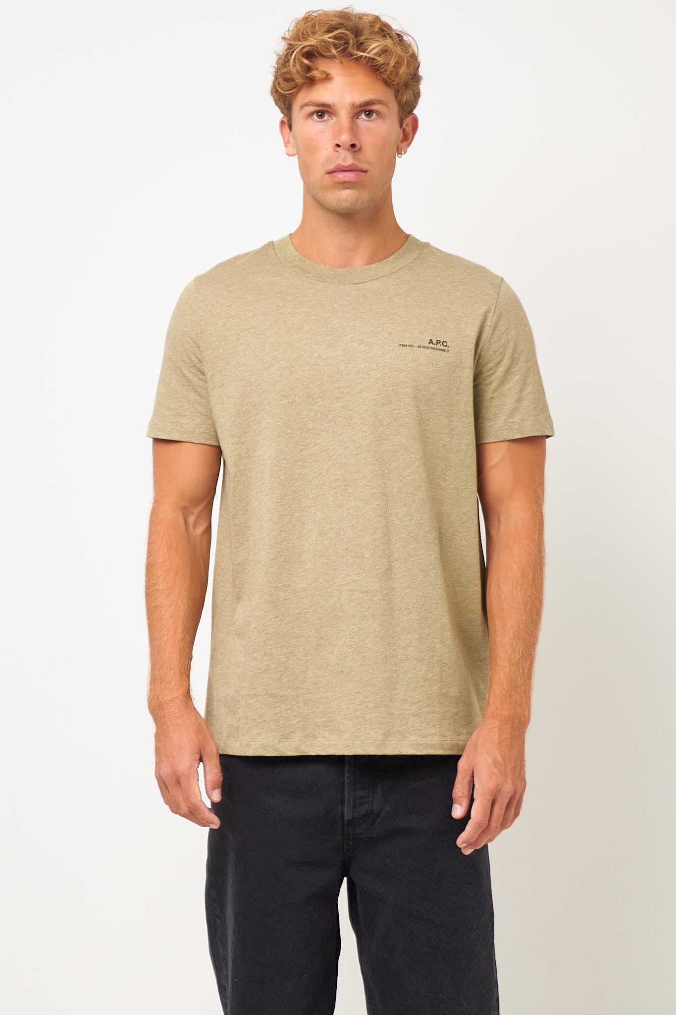 Standard APC T-Shirt Khaki Melange/Black
