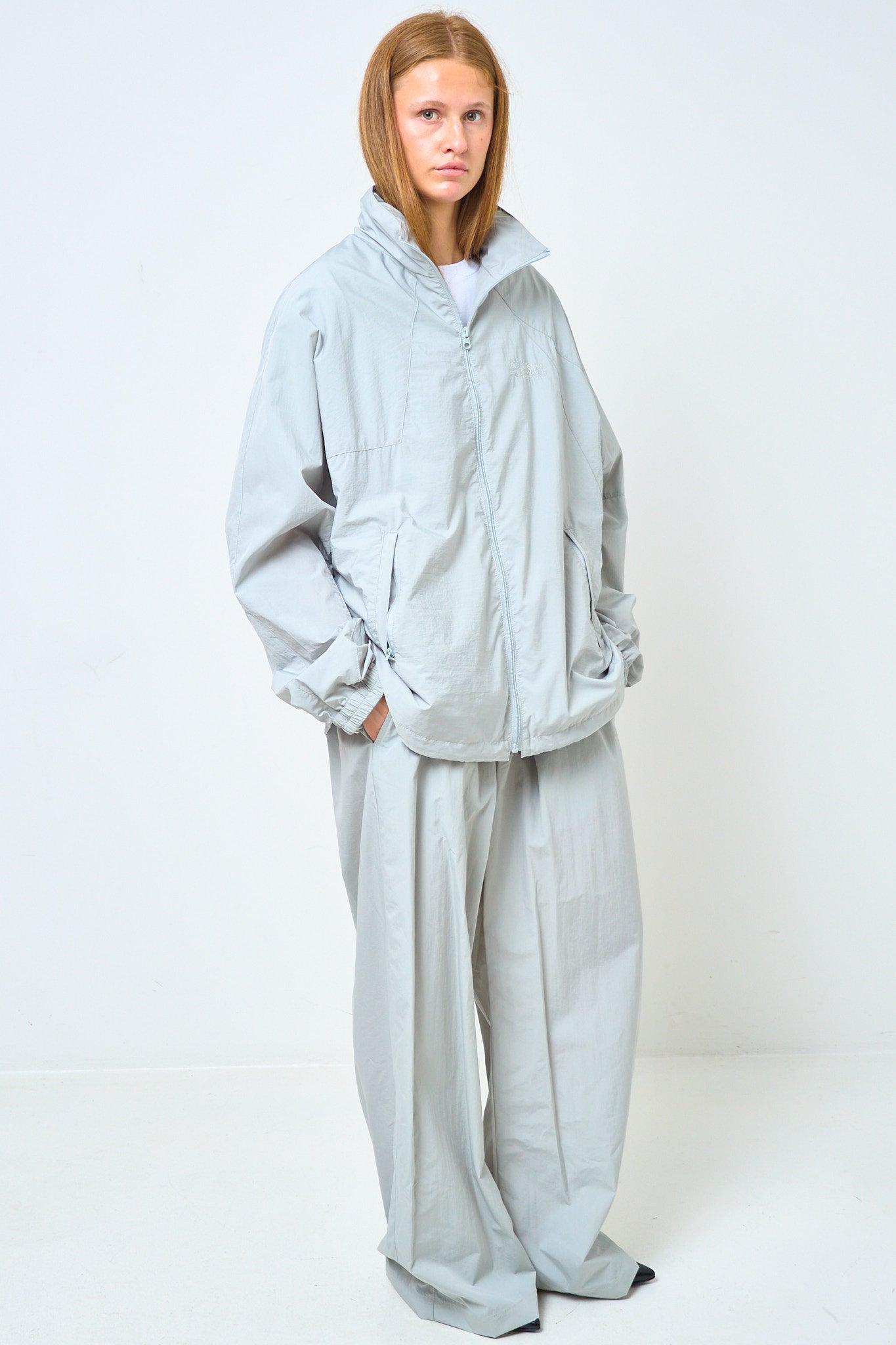 Straight Leg Track Pants Grey