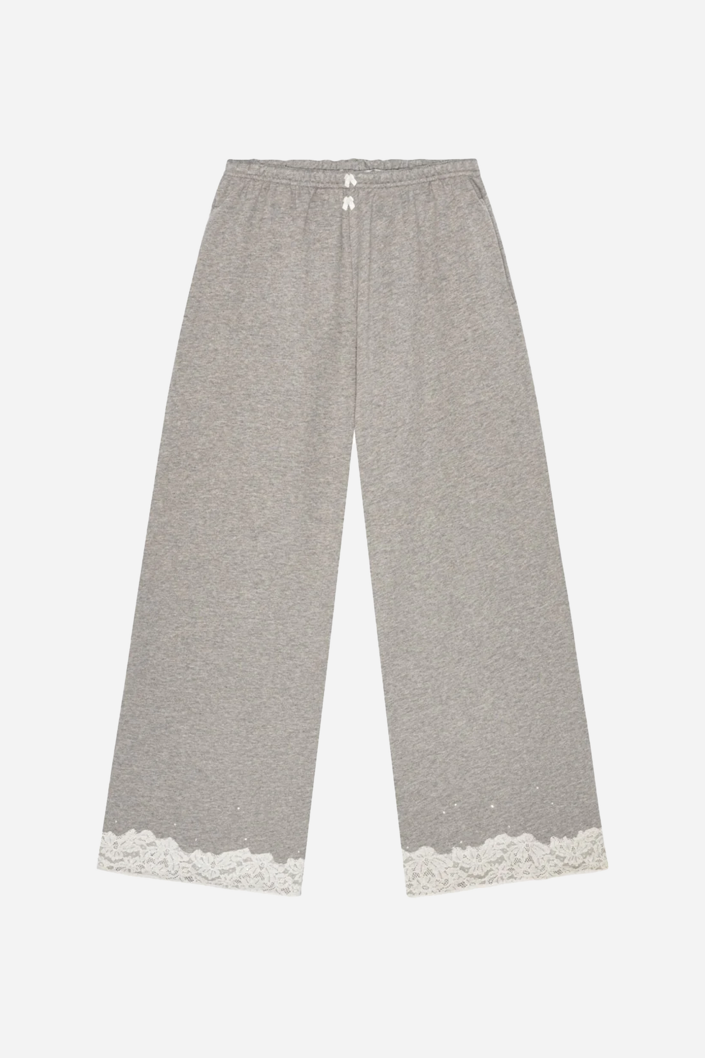 Lace Sweatpants Light Grey Melange