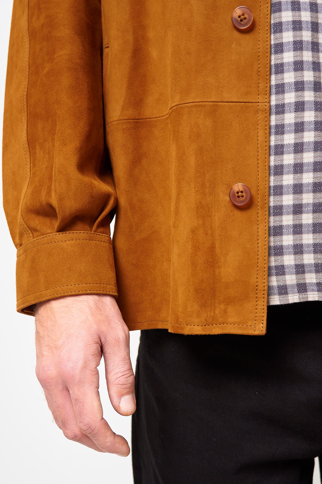 Suede Shirt Cognac