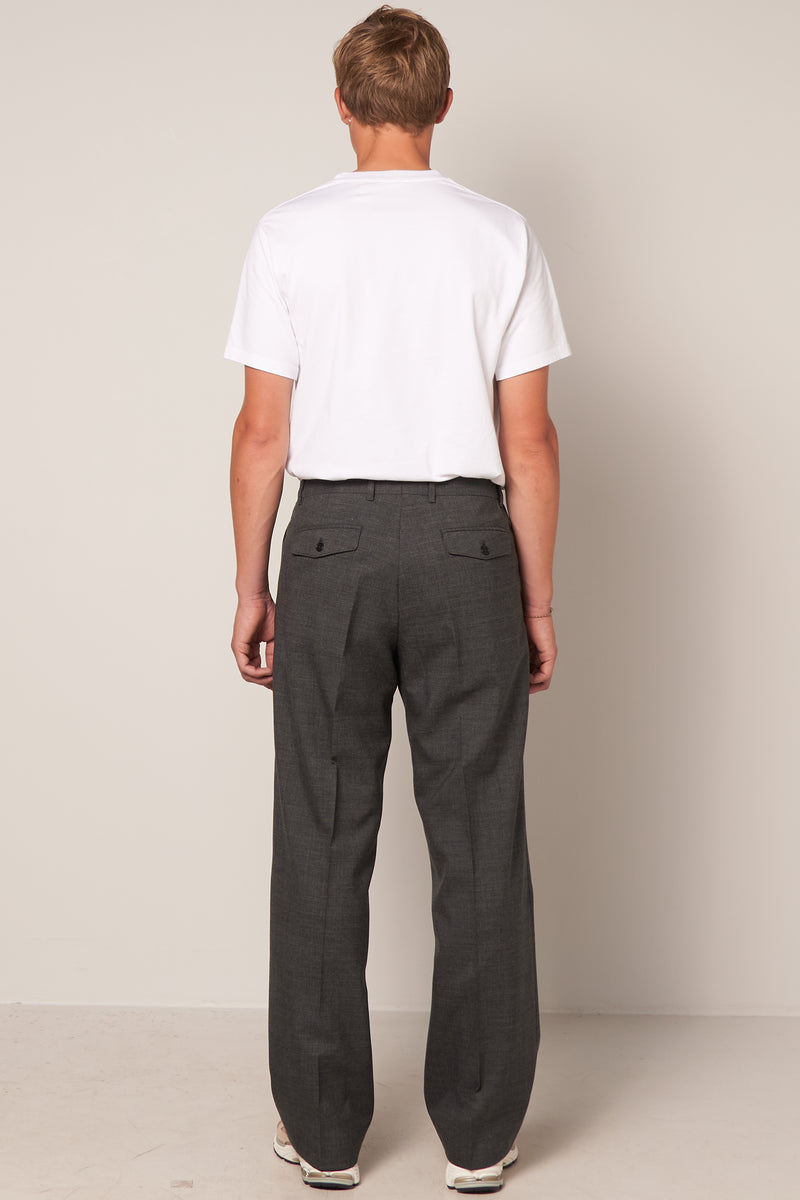 Wide Pleated Trouser Antracite
