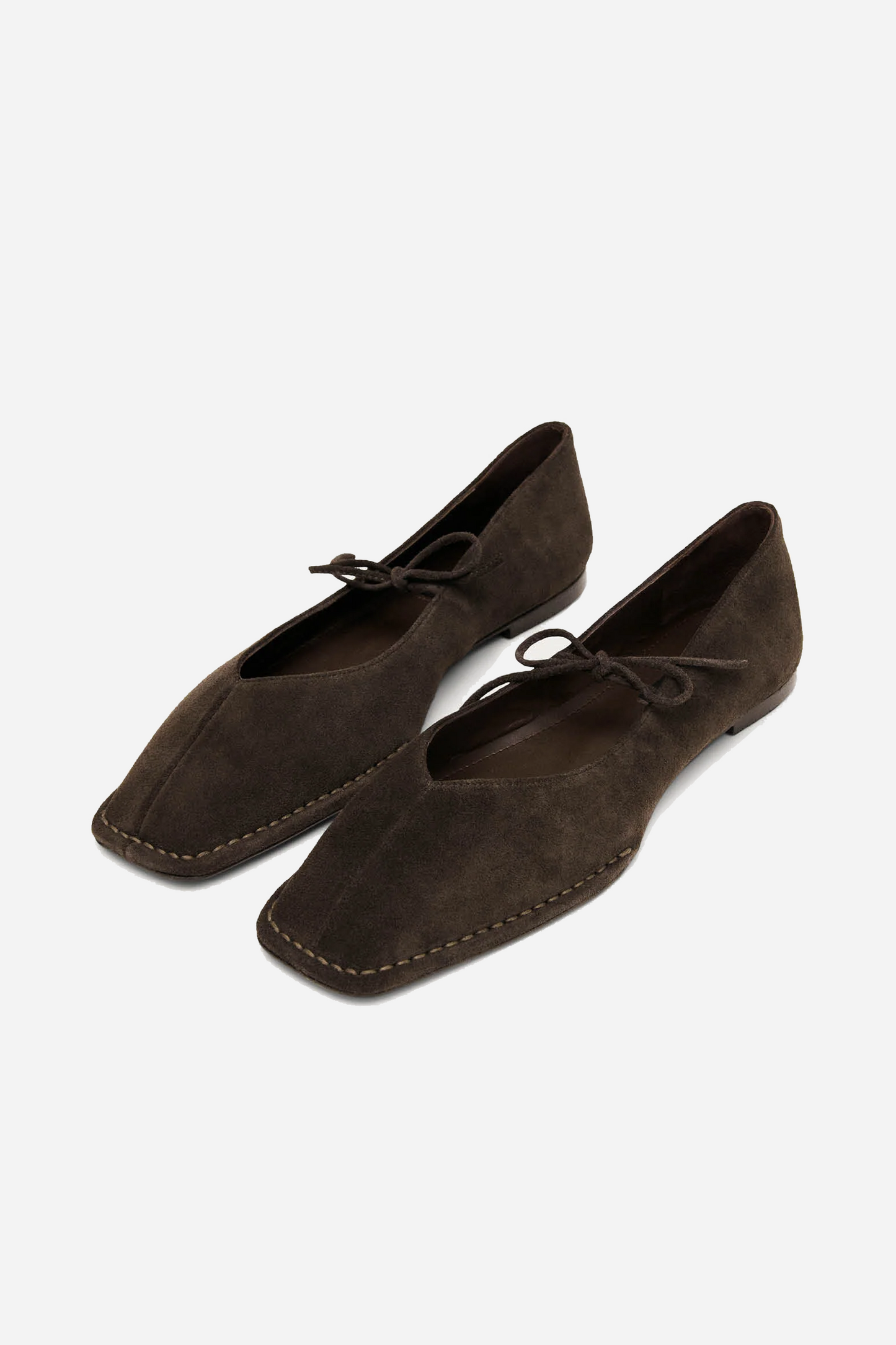 Sway Suede Ballet Flats Coffee Brown