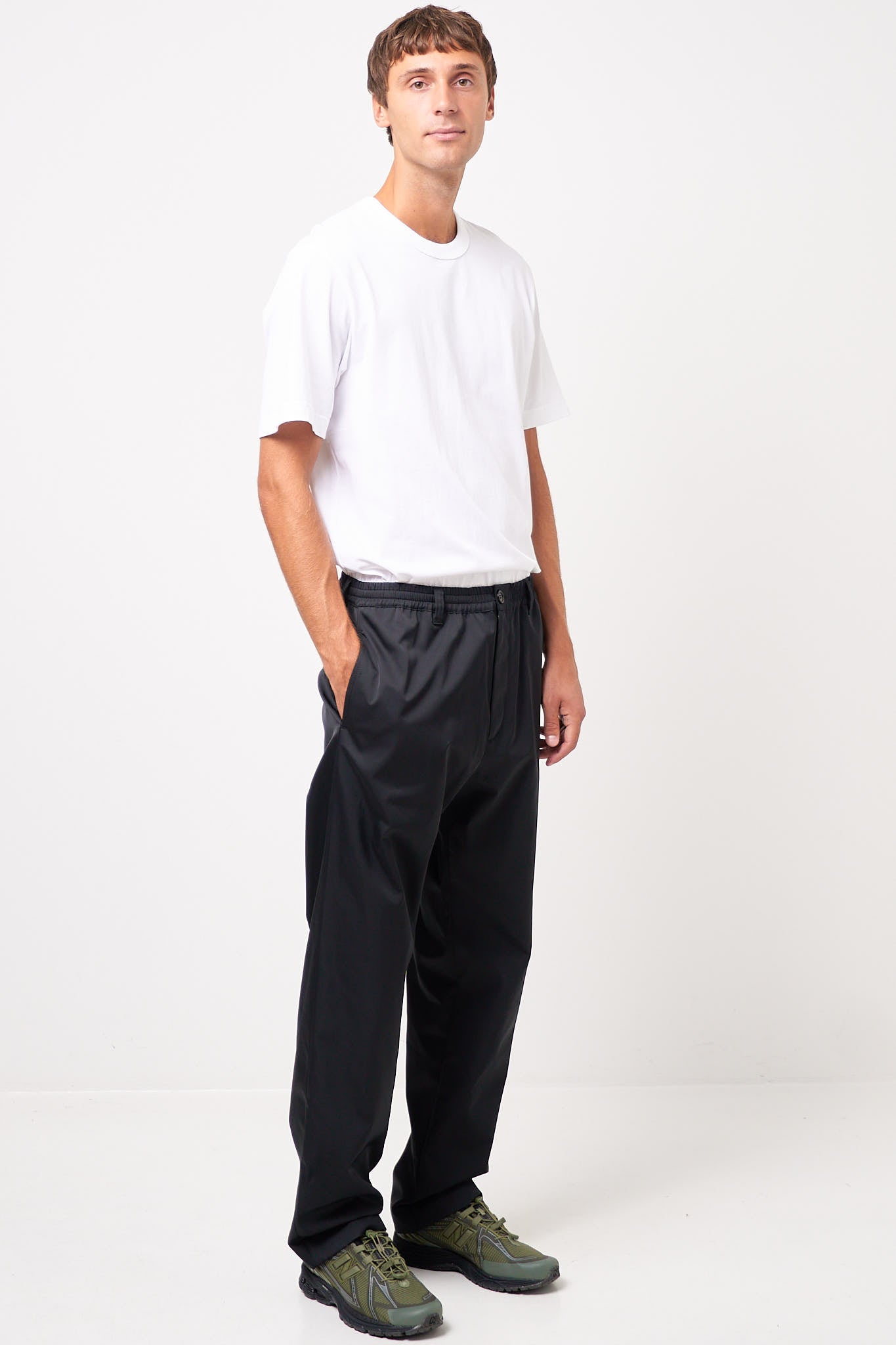 Technical Taffeta Trousers Black