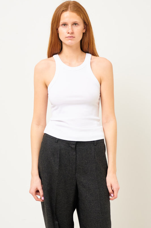 Curved Rib Tank White