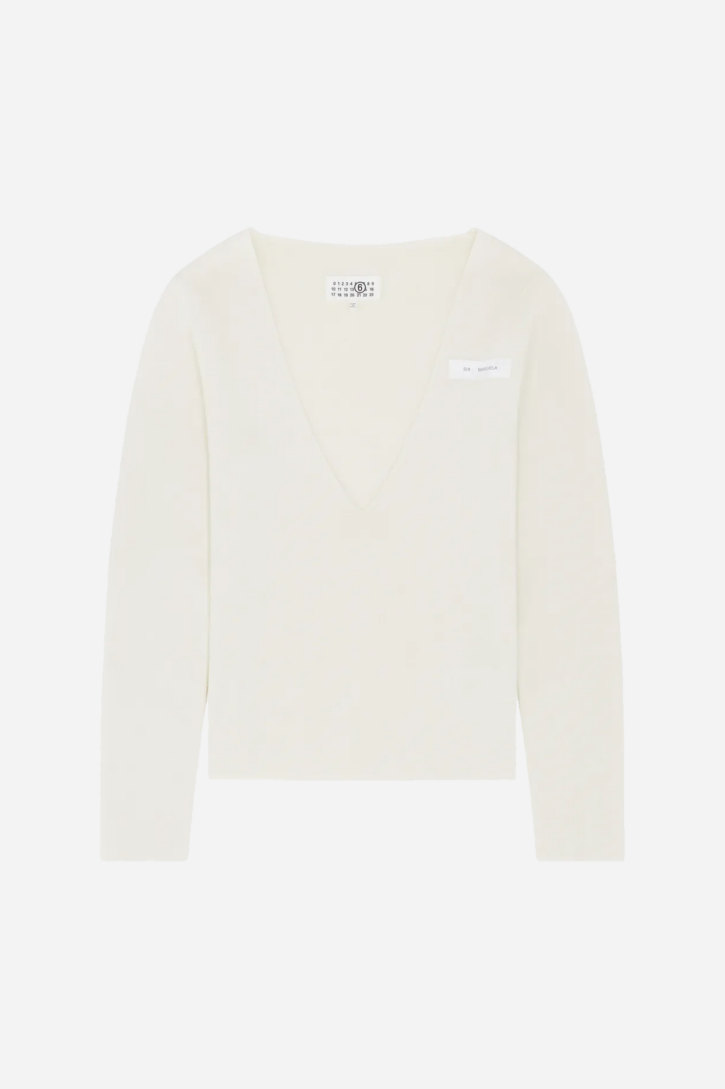 V-Neck Wool Sweater Off-White