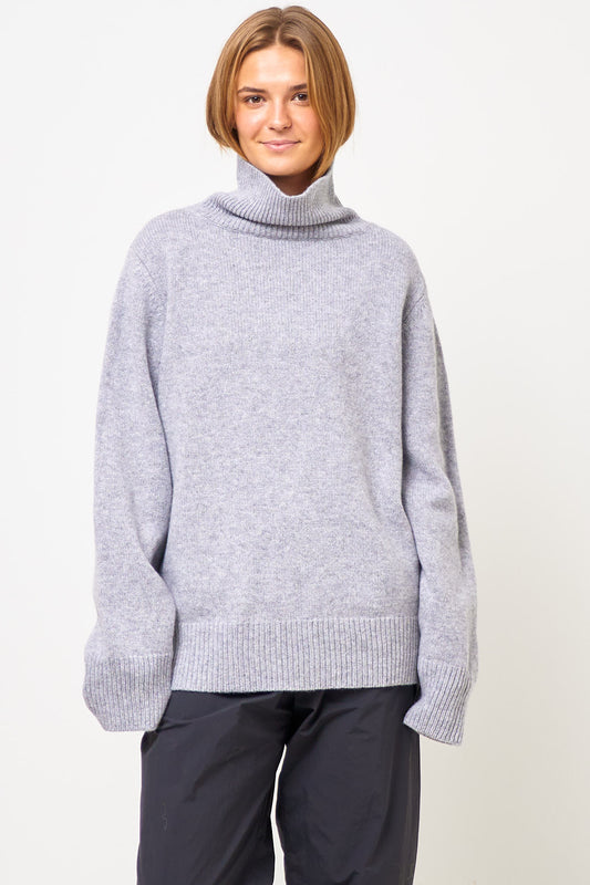 Visse Roll Neck Sweater City Grey
