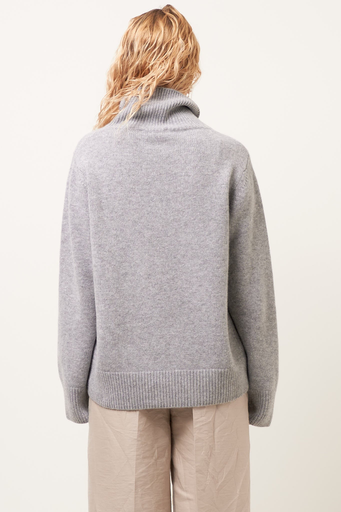 Visse Roll Neck Sweater City Grey