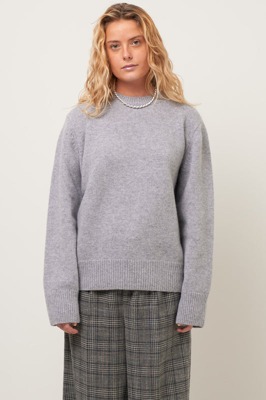 Visse Round Neck Sweater City Grey