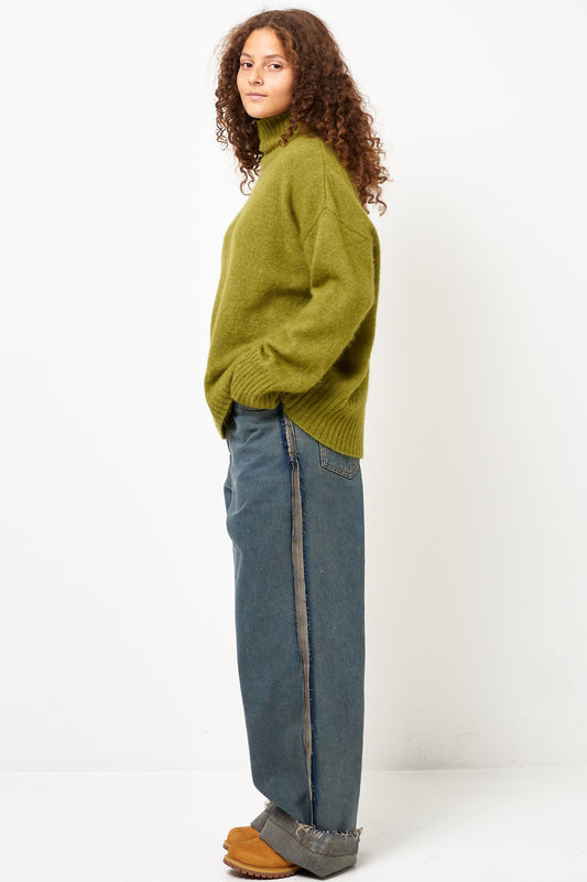 Vitow High Neck Sweater Matcha Melange