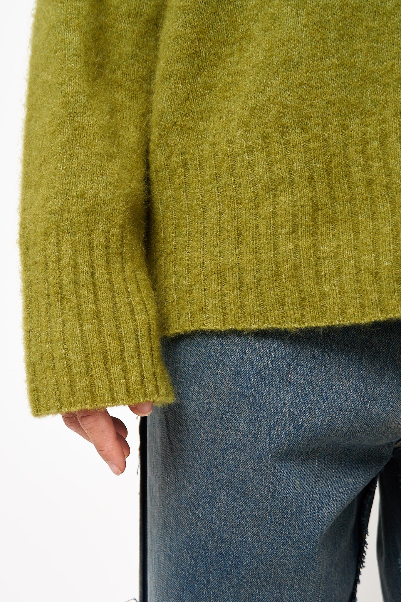 Vitow High Neck Sweater Matcha Melange