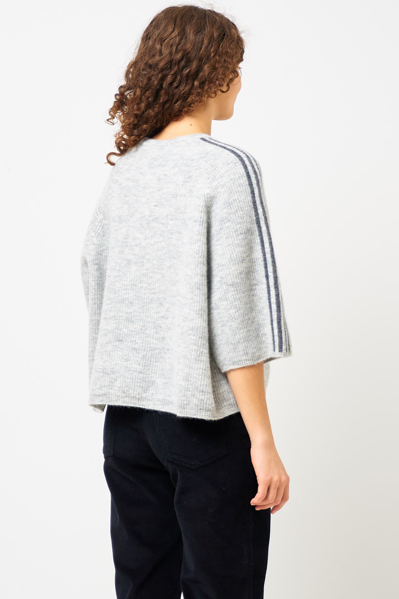 Vitow S/S Sweater Light Grey Melange