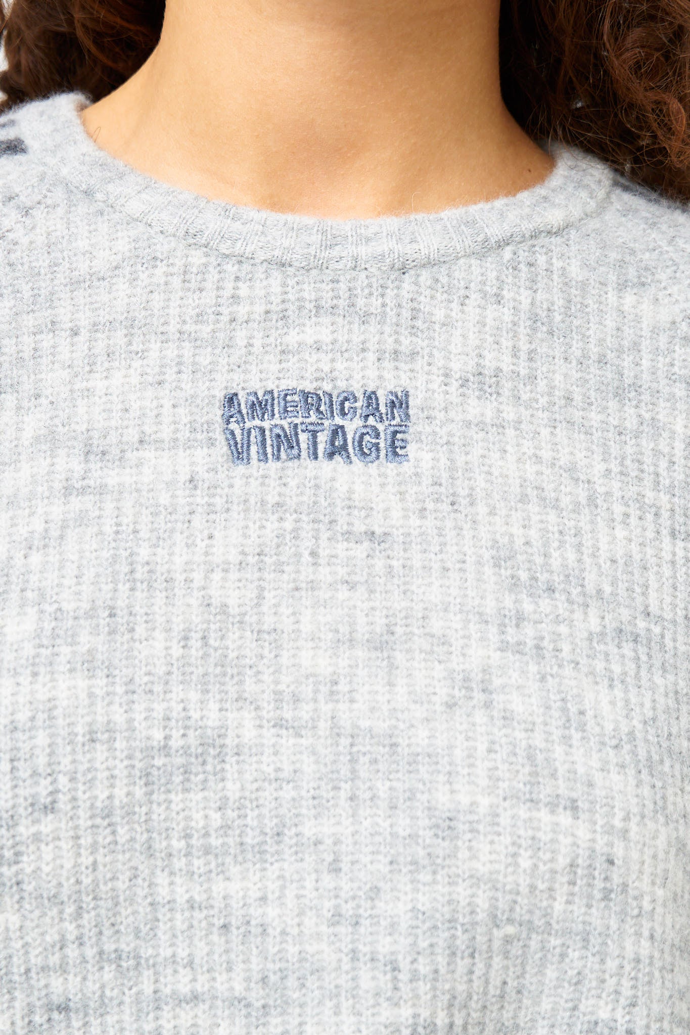 Vitow S/S Sweater Light Grey Melange