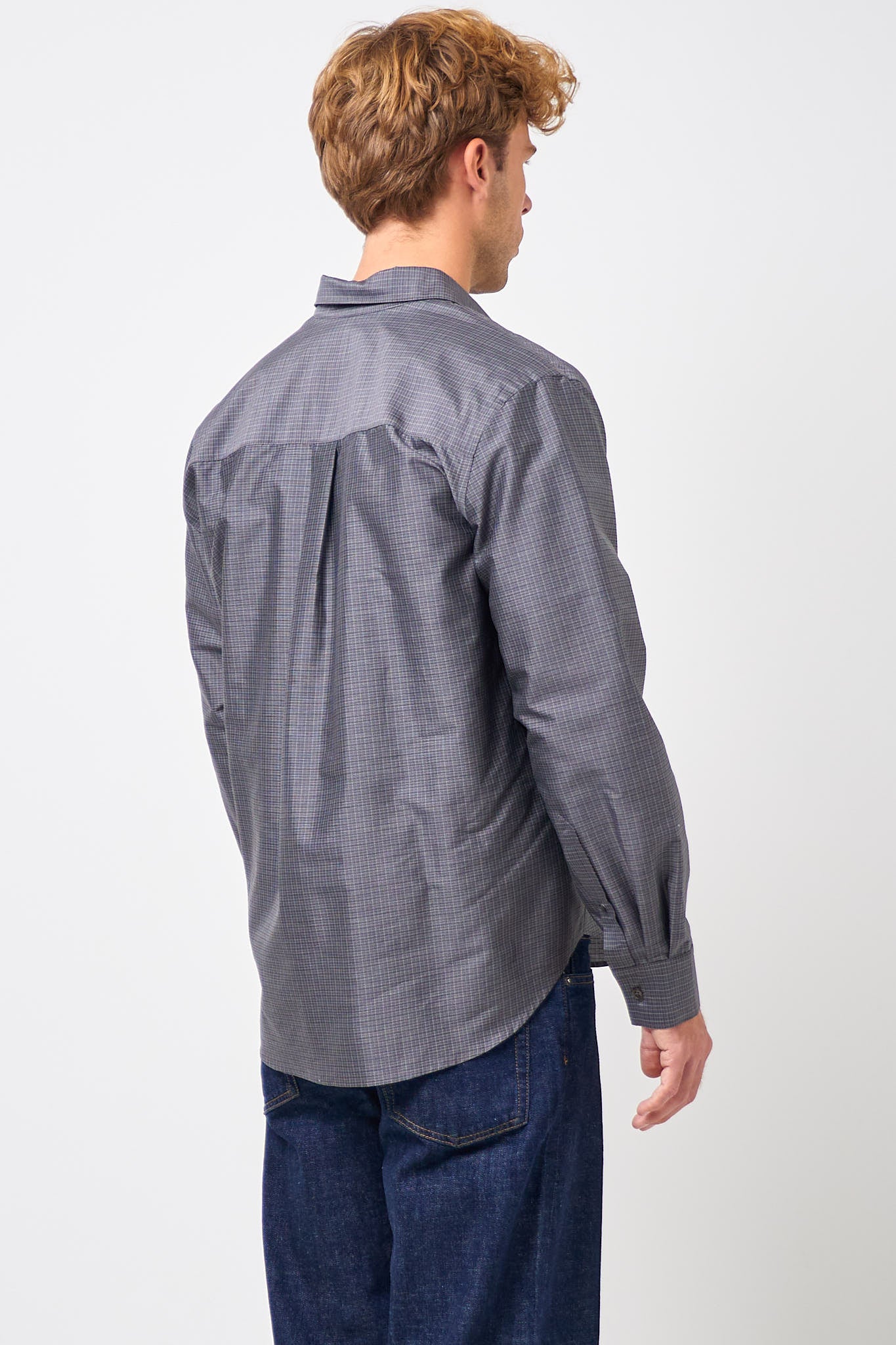 Volume Shirt Grid Charcoal