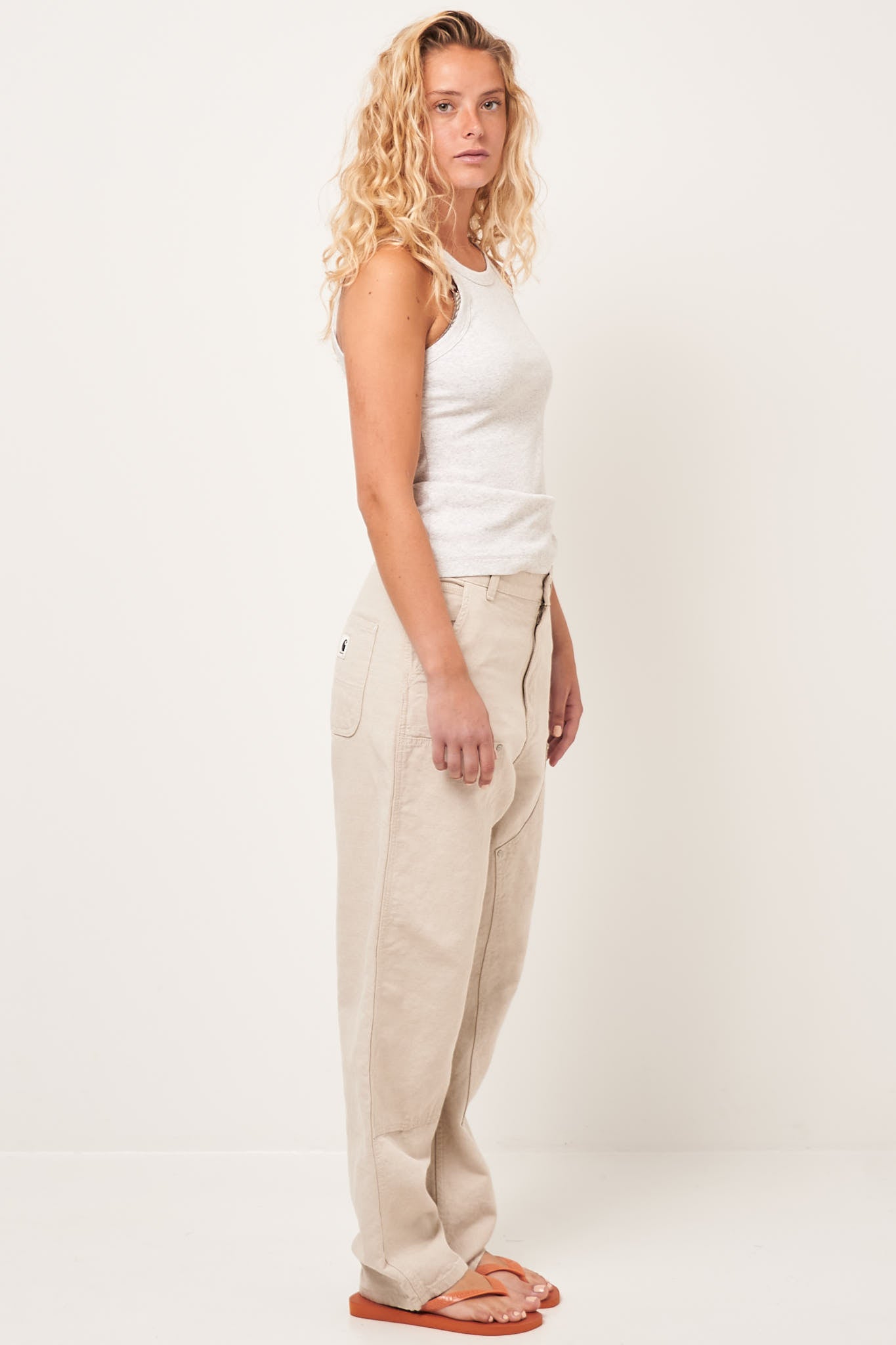 W' Ethel Double Knee Pant Natural Rinsed