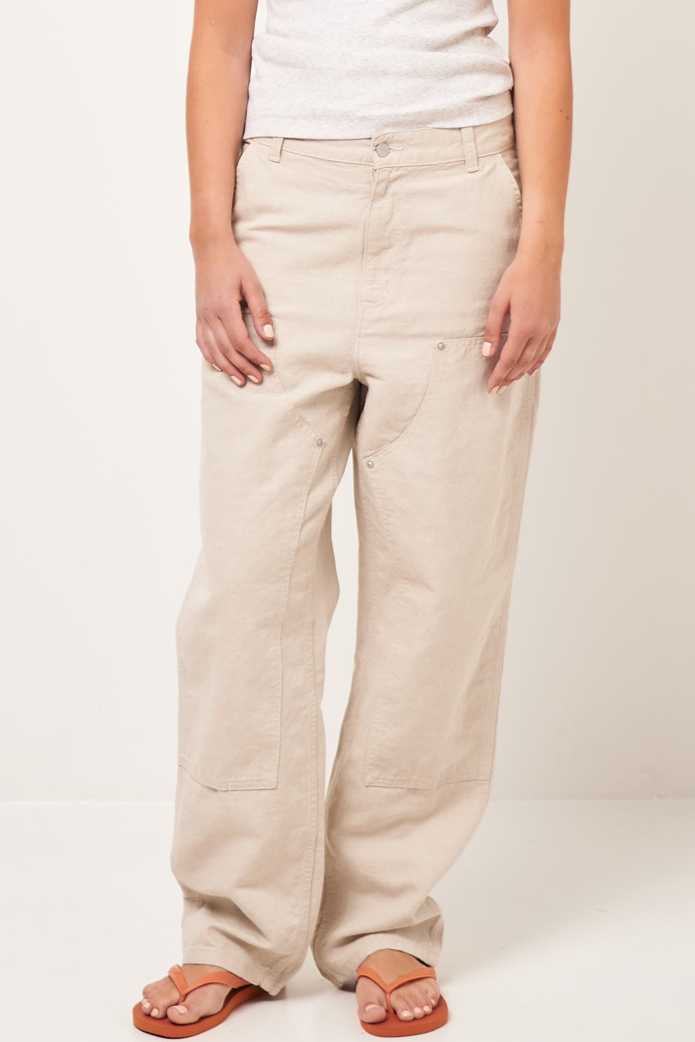 W' Ethel Double Knee Pant Natural Rinsed