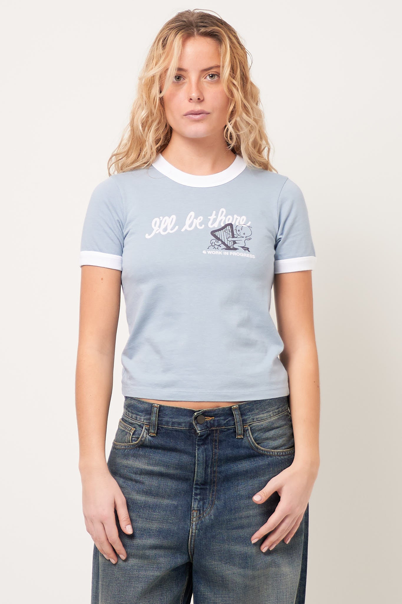 W' I'll Be There T-Shirt Frosted Blue