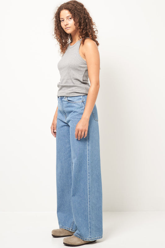 W' Jane Pant Blue Heavy Stone Wash