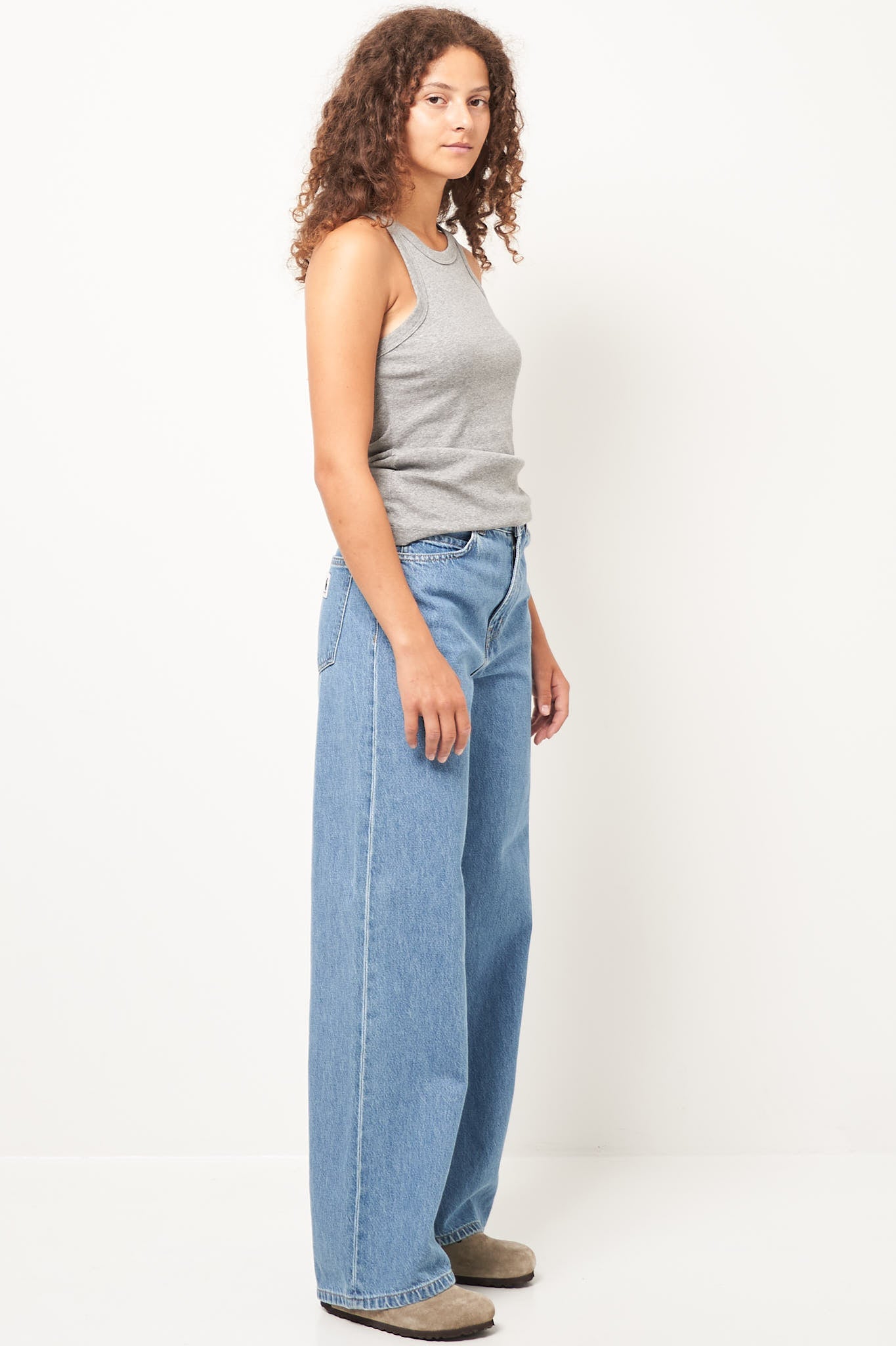 W' Jane Pant Blue Heavy Stone Wash