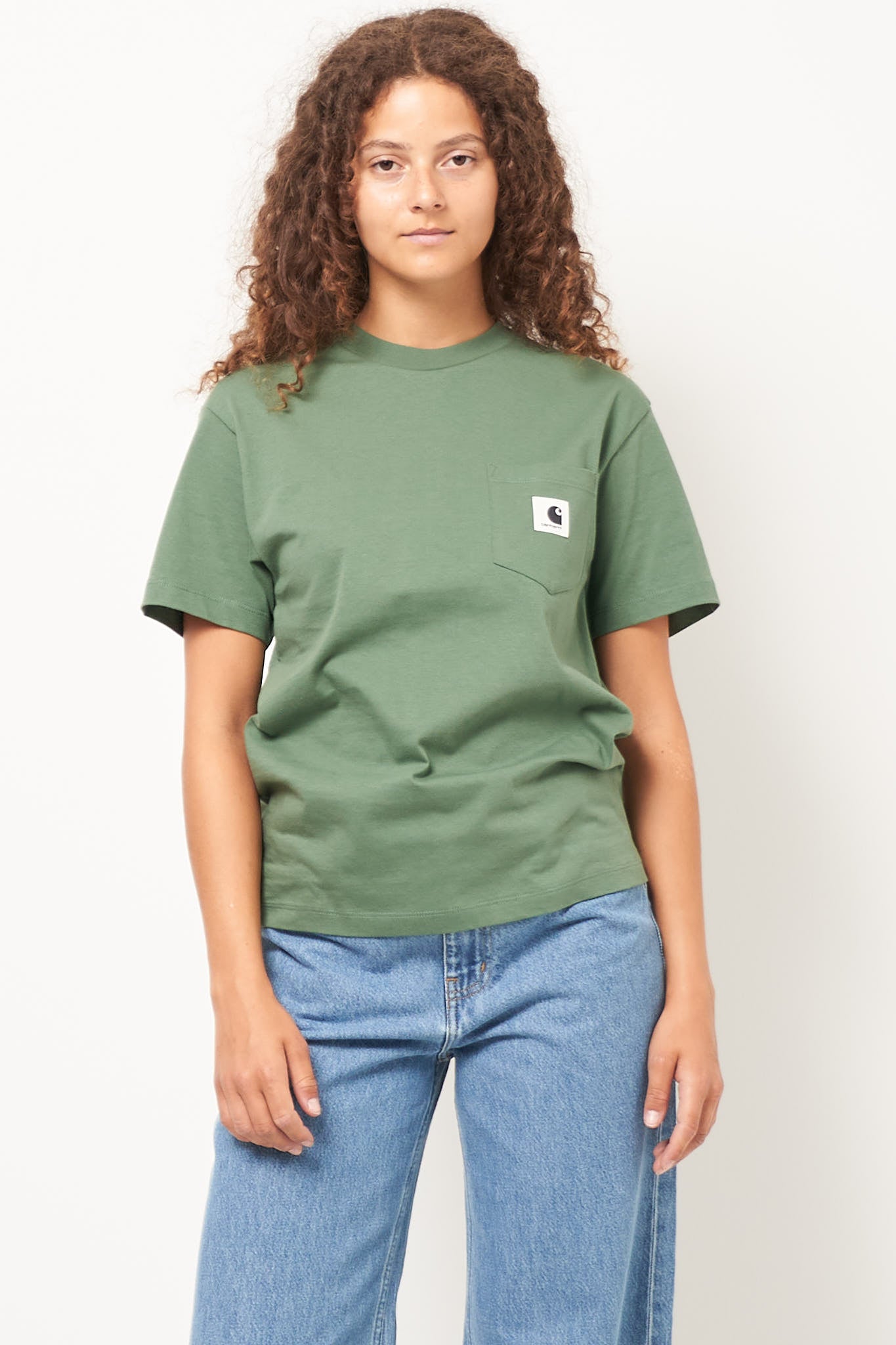 W' S/S Pocket T-Shirt Duck Green