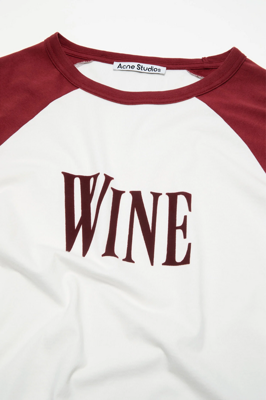 Wine Graphic T-Shirt Burgundy/White