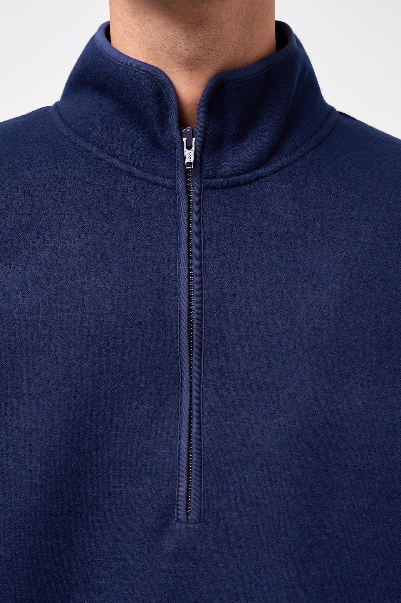 Wool Half Zip Navy