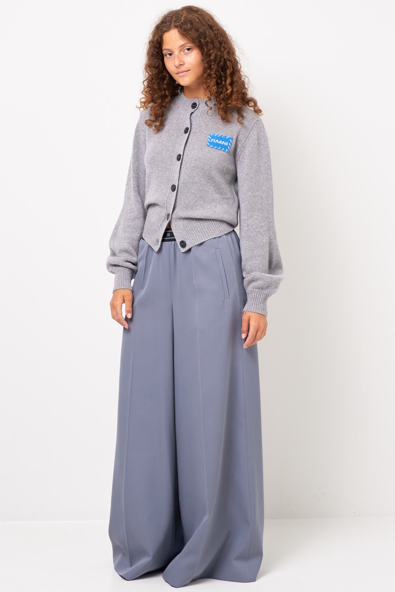 Wool Palazzo Trousers Truffle