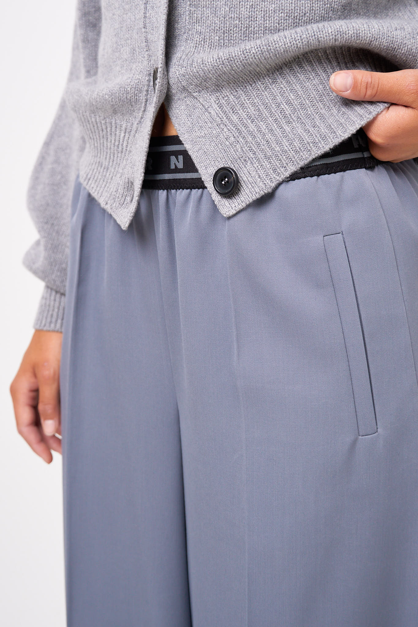 Wool Palazzo Trousers Truffle