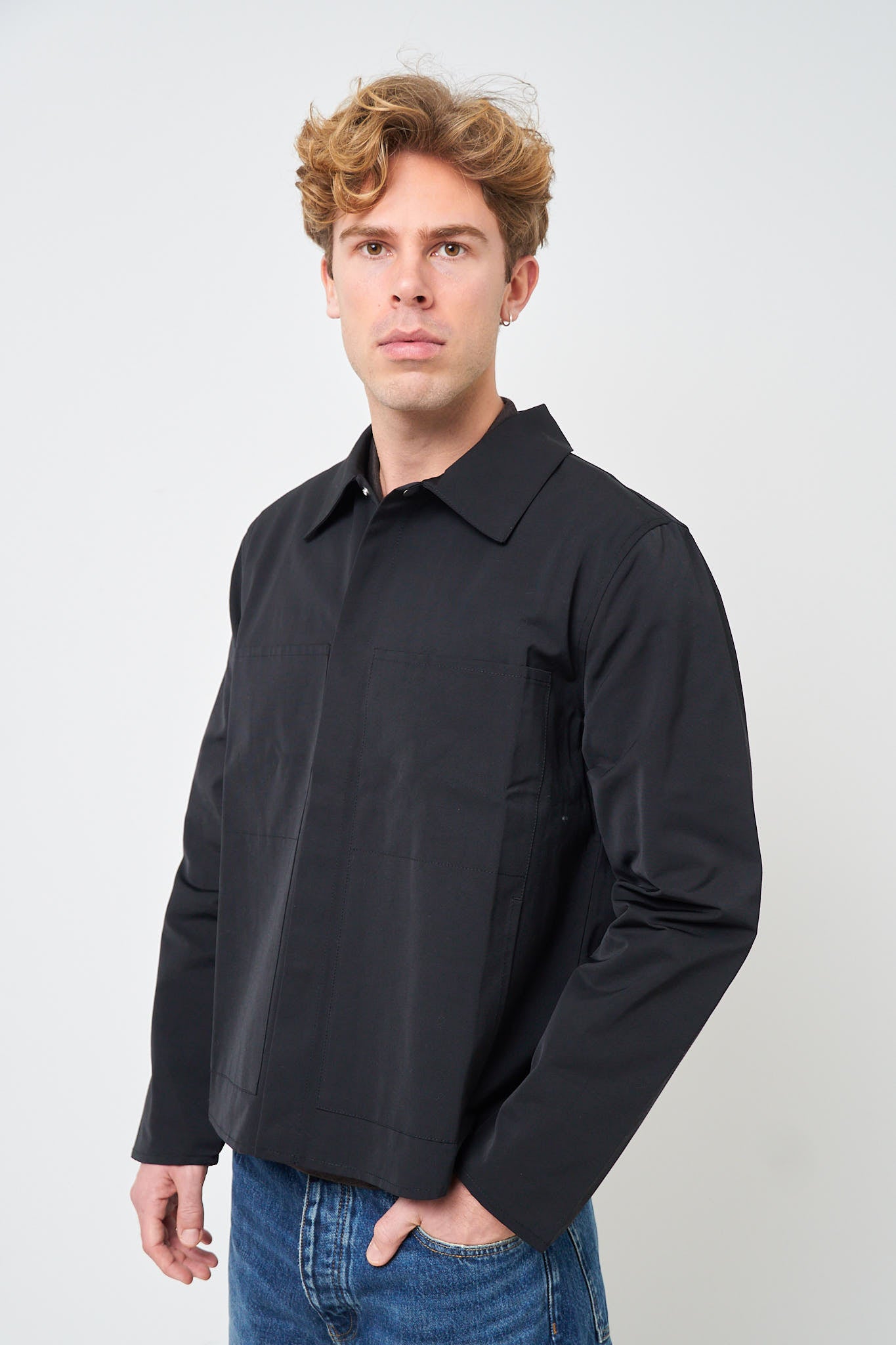 Work Shirt Ottoman Black