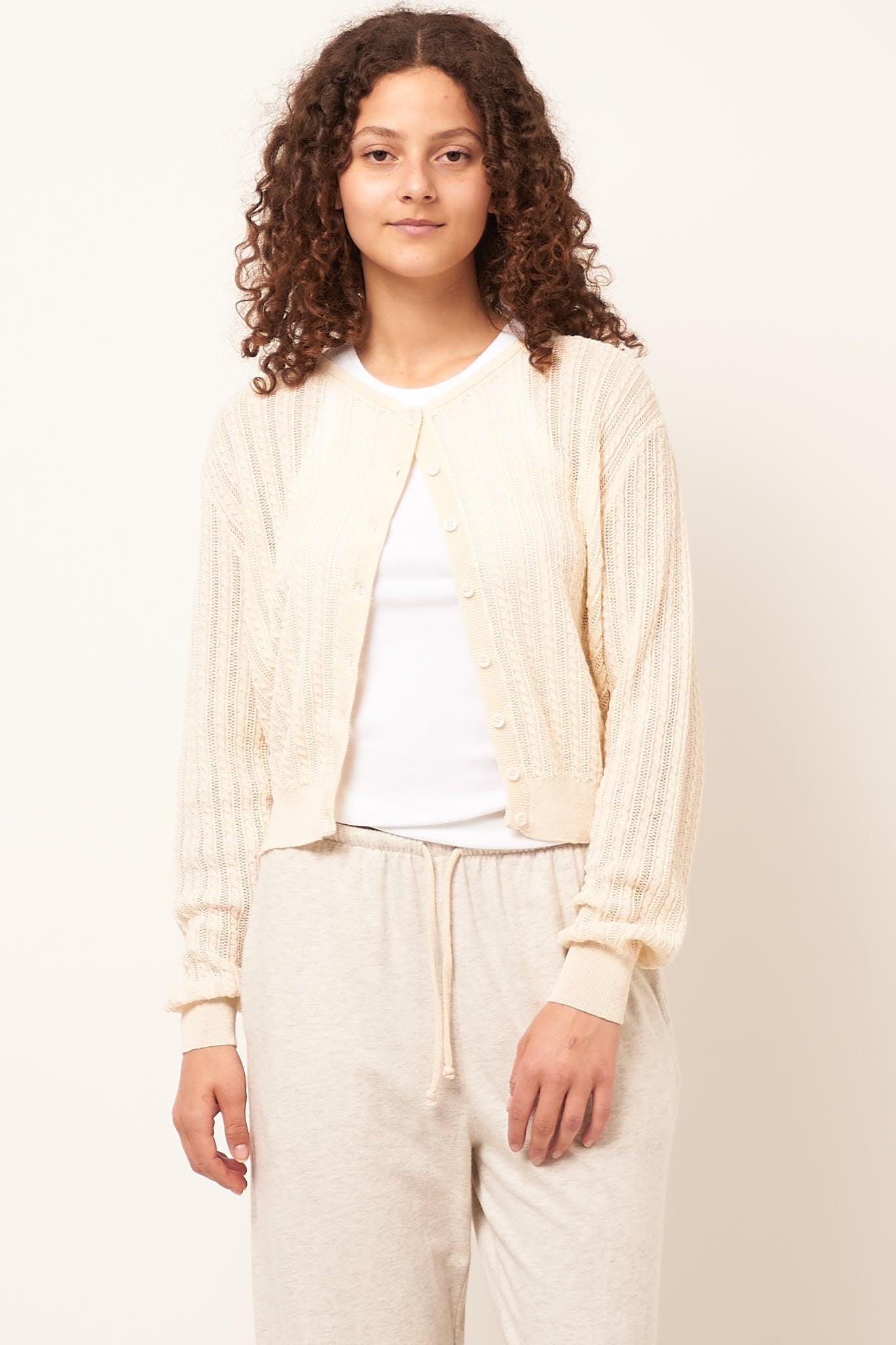 Yogo Cardigan Ecru