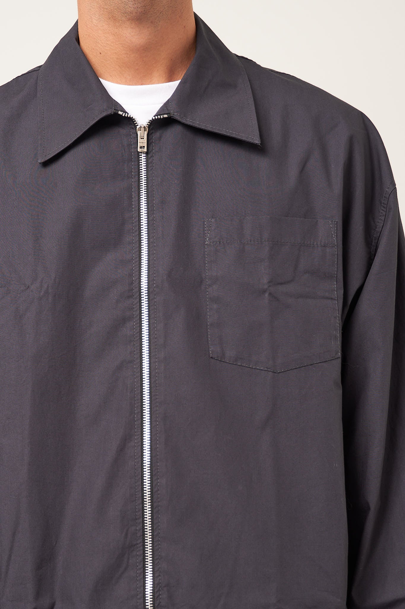 Zip Overshirt Charcoal Black