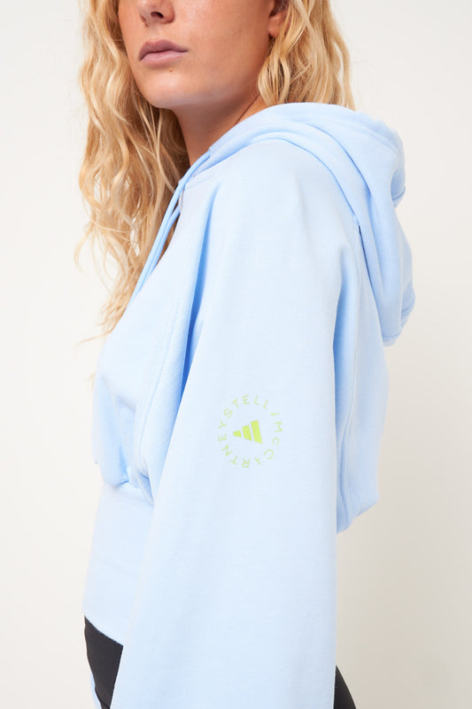 aSMC Cropped Hoodie Glowblue