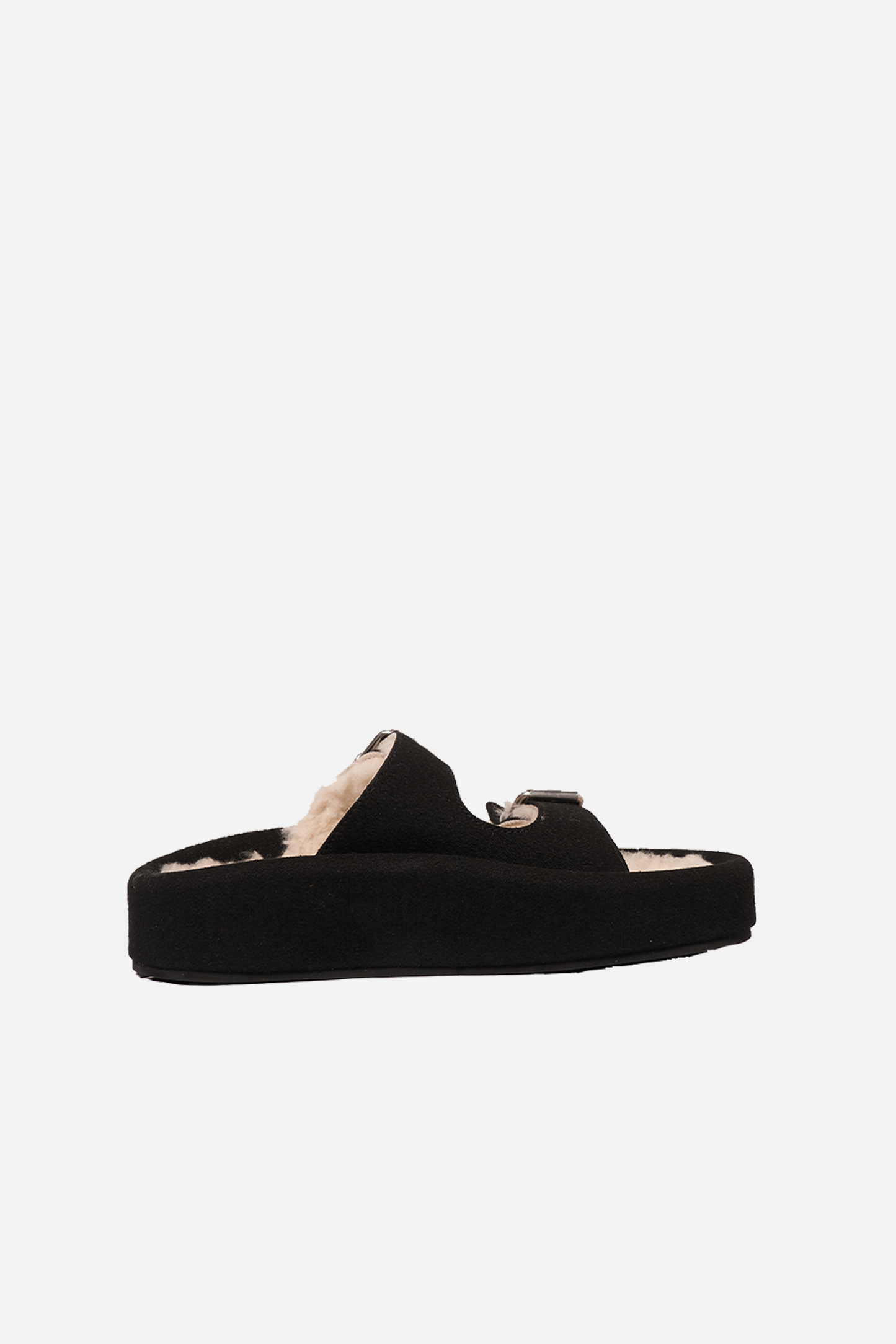 Shearling Sandal Black