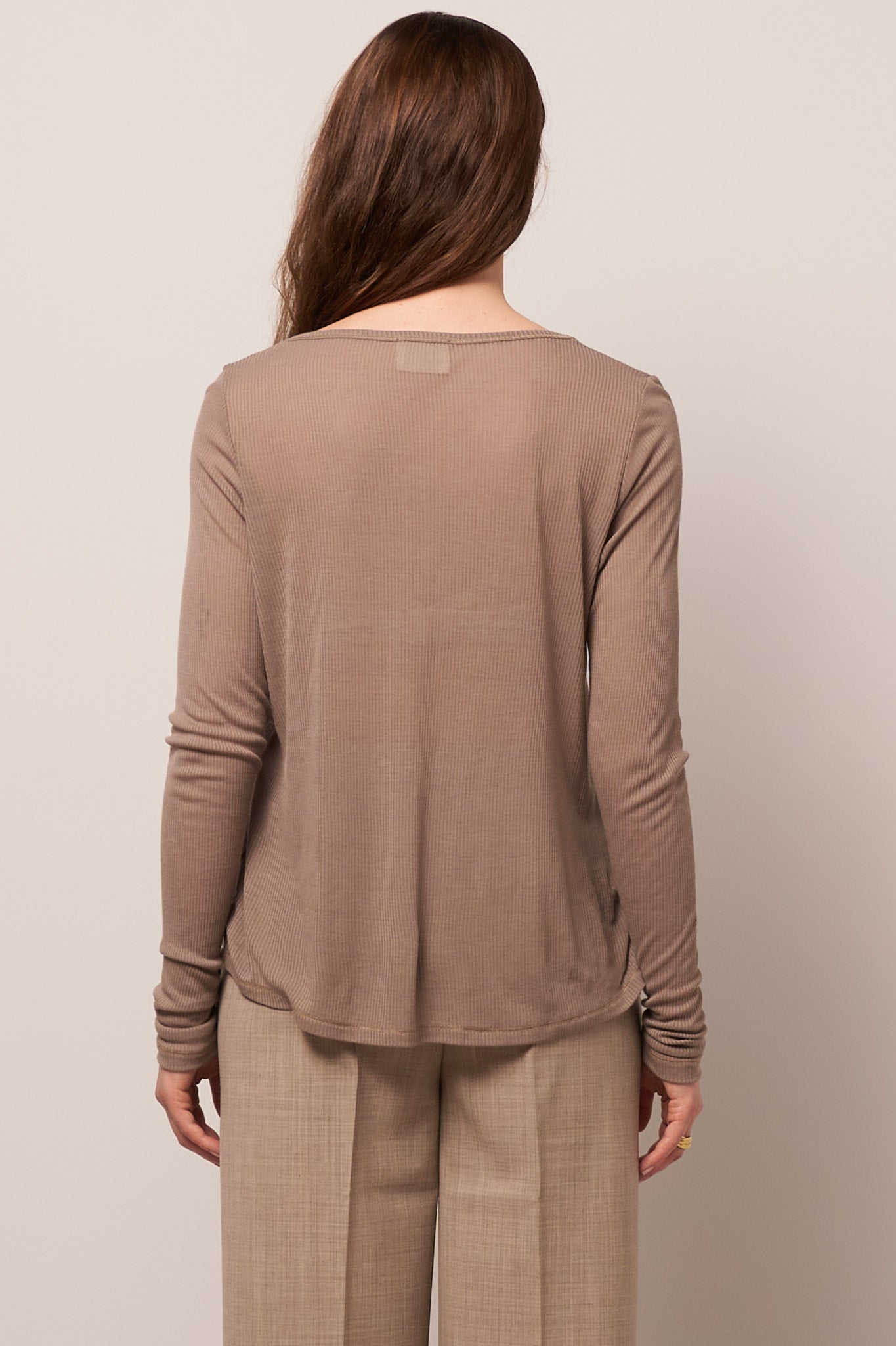 Wen L/S T-shirt Taupe