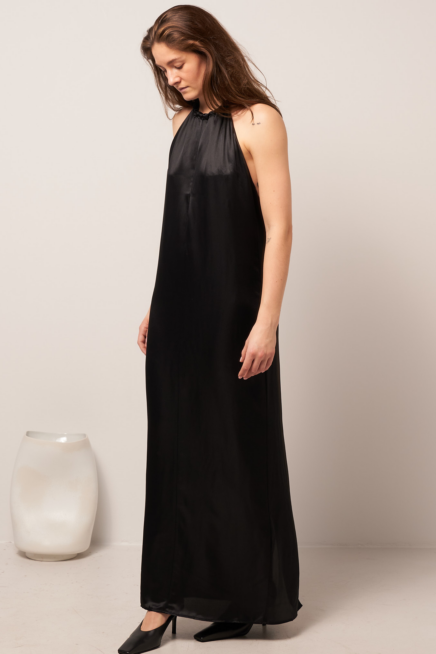 Satin Dress Black