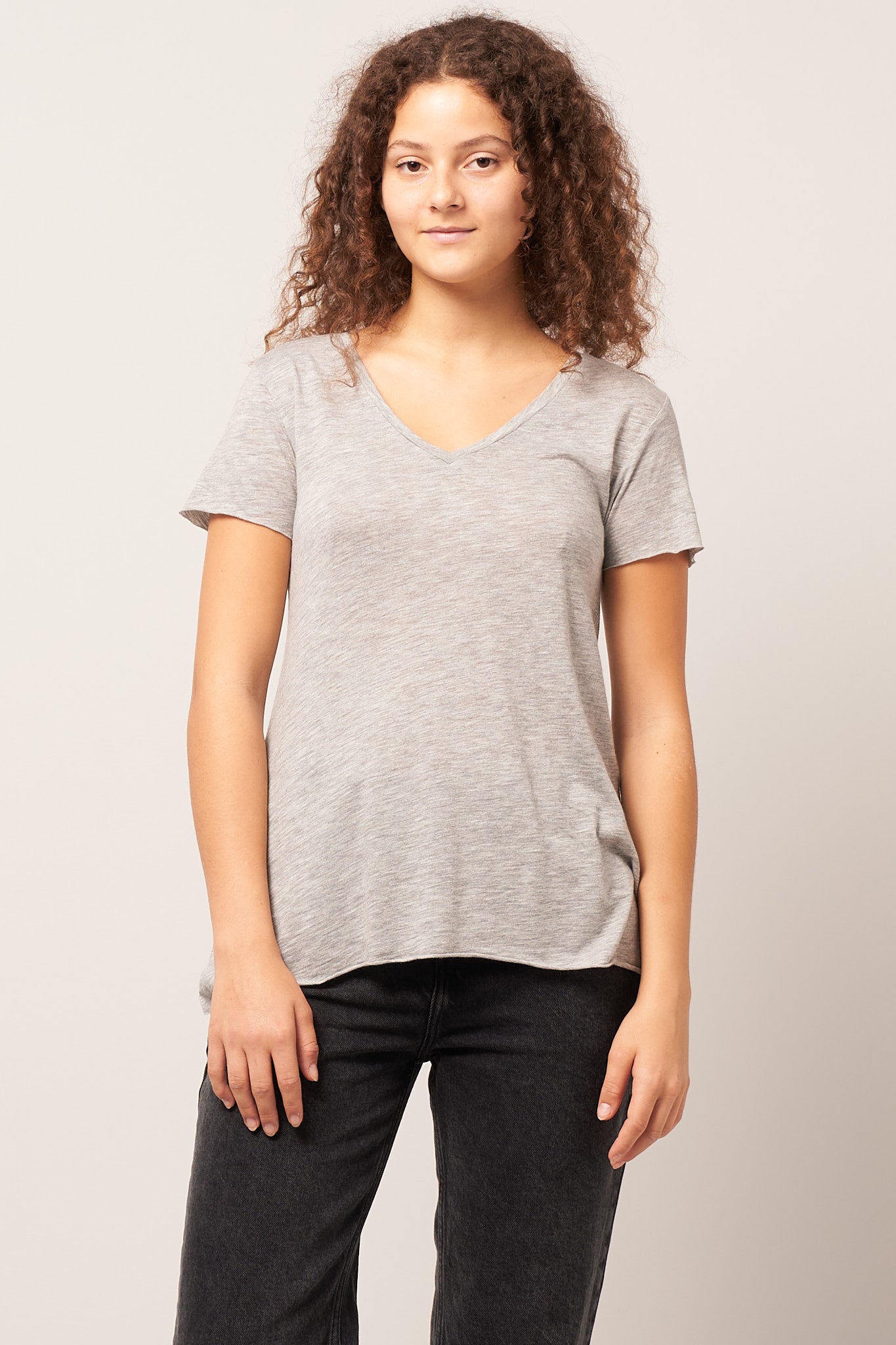 Jacksonville V-neck T-shirt Heather Grey