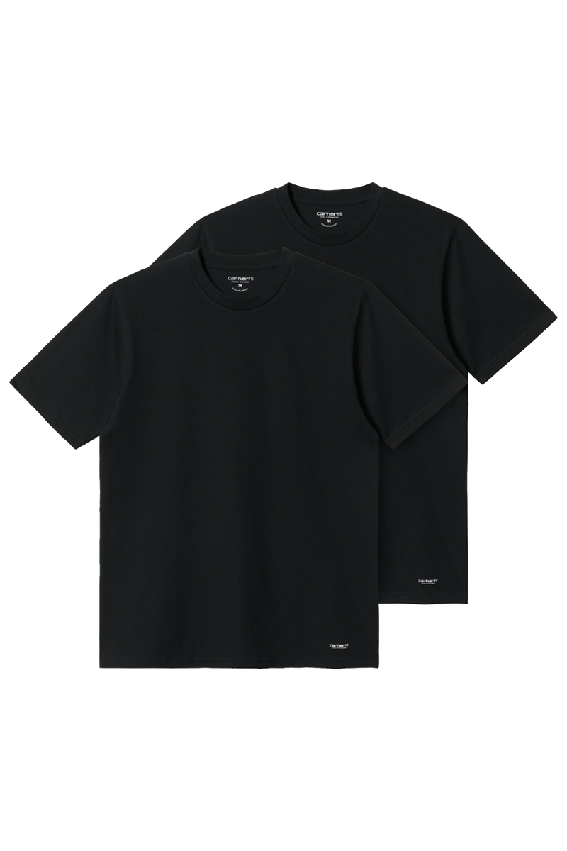 2 Pack Standard Crew Neck T-Shirt Black