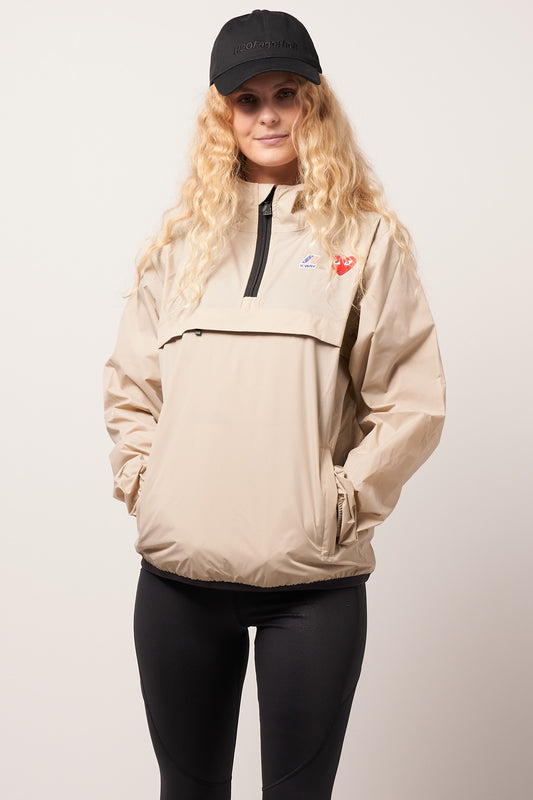 K-Way Hoodie Half Zip Beige