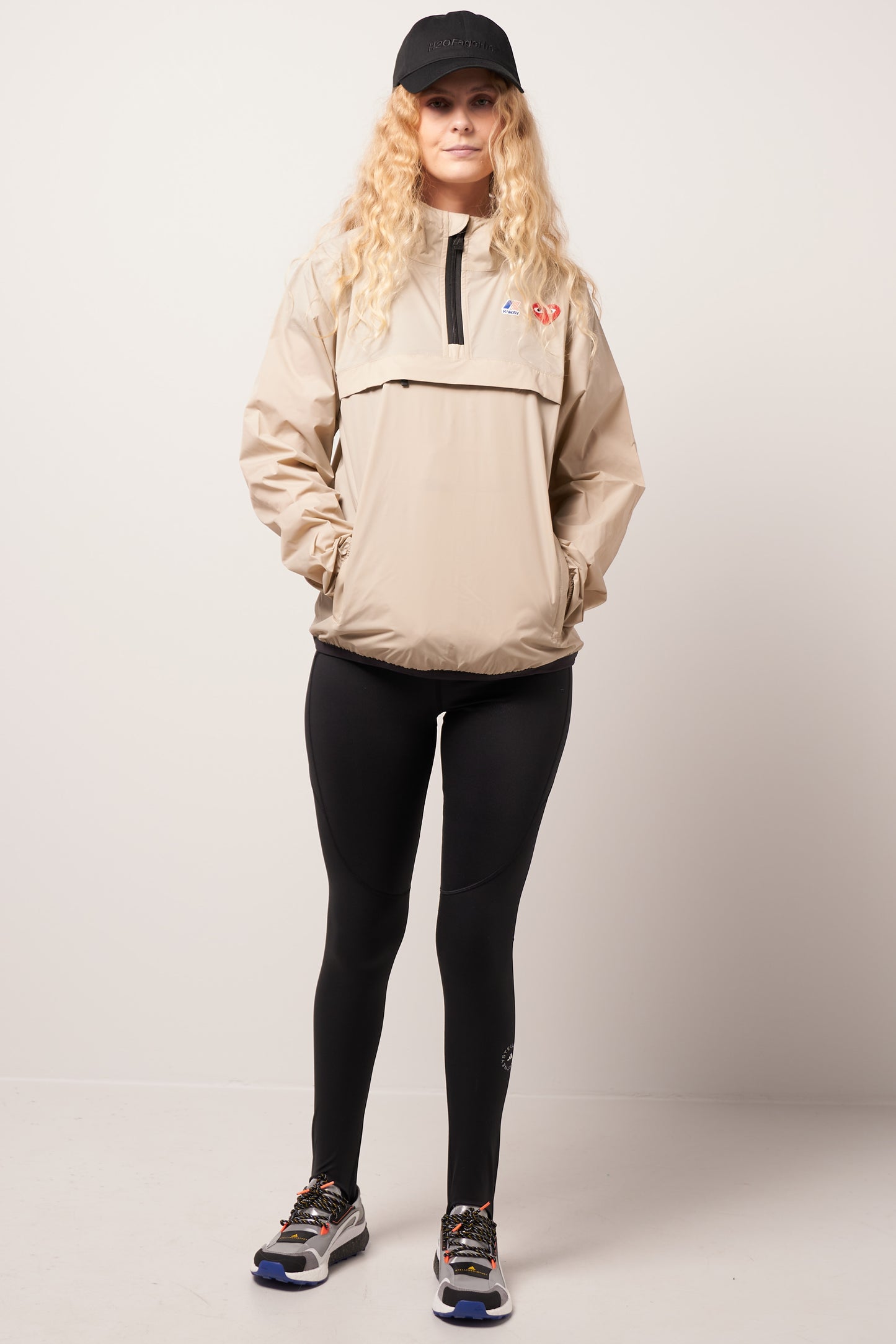 K-Way Hoodie Half Zip Beige