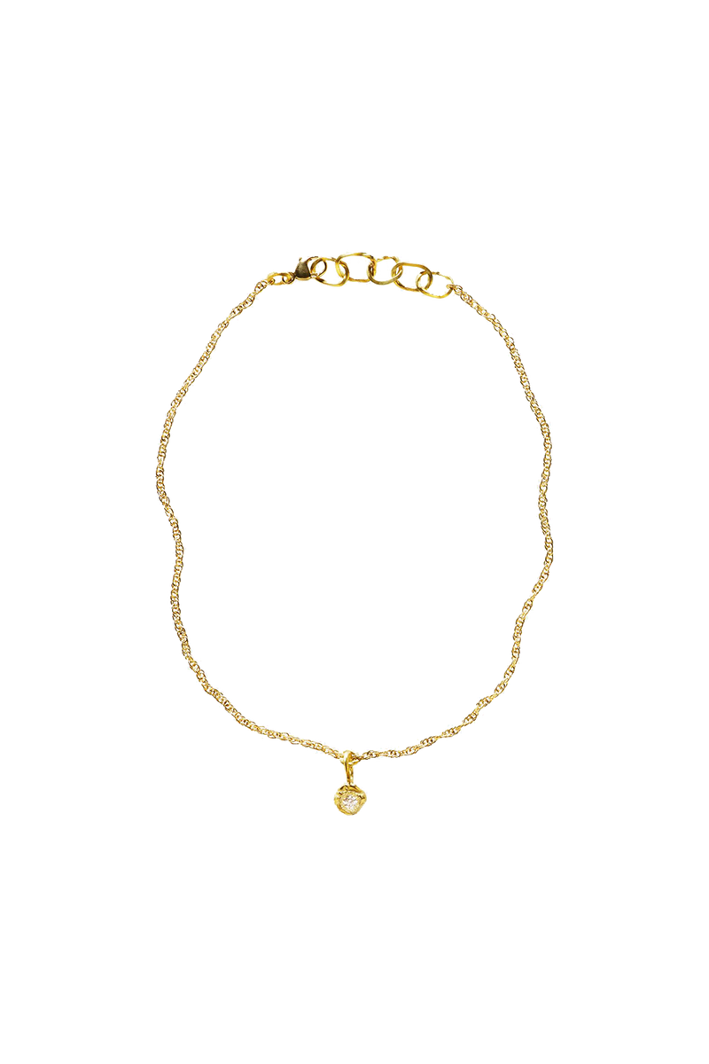 Solitaire Diamond Anklet