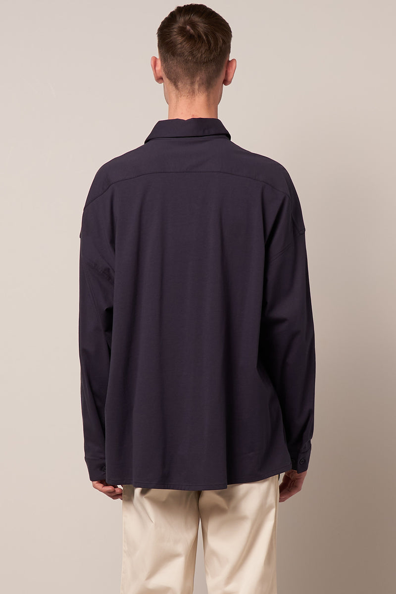 Organic Cotton Jersey Shirt Blublack